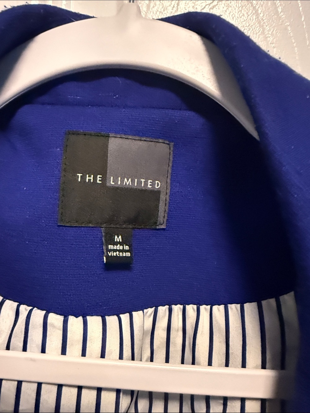The Limited Royal Blue Blazer with Striped Lining - Picture 2 of 4